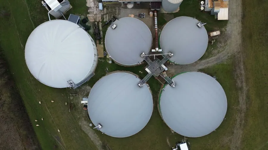 Biogasanlage von oben